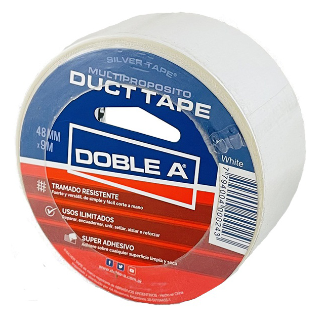 White Duct Tape / Cinta Adhesiva Blanca Súper Fuerte
