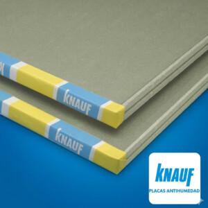 PLACA DE YESO KNAUF ANTIHUMEDAD VERDE 2.4 X 1.2 - 12.5 MM