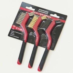SET DE 3 MINI CEPILLOS DE ACERO EL GALGO
