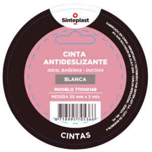 SINTEPLAST CINTA ANTIDESLIZANTE BLANCA 25 MM - 5 M
