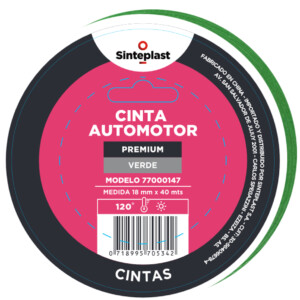 SINTEPLAST CINTA AUTOMOTOR VERDE 40 M - 18 MM