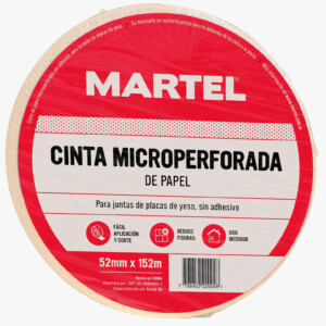MARTEL CINTA DE PAPEL MICROPERFORADA PARA JUNTAS DE PLACAS DE YESO 52 MM - 152 M