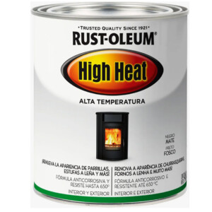 RUST OLEUM ESMALTE ALTA TEMPERATURA 650°C NEGRO 3.785 CC