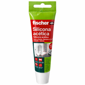 FISCHER SILICONA ACÉTICA con fungicida Minitube NEGRO 100 ml